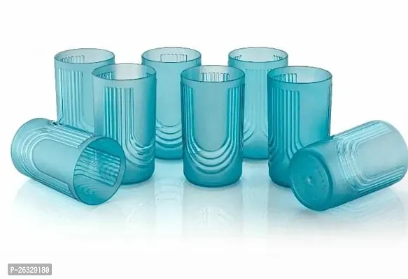 Classic Plastic Water Juice Glass Set , Pack Of 8-thumb0