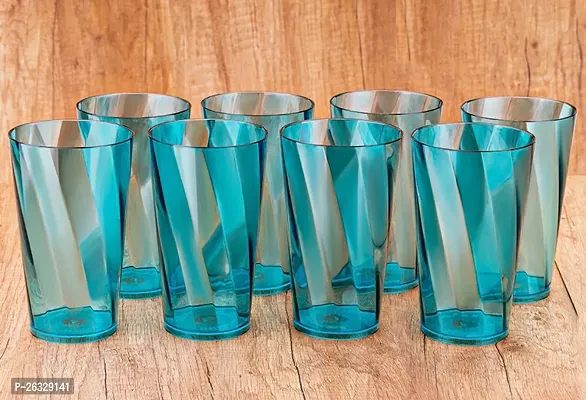 Classic Plastic Water Juice Glass Set , Pack Of 8