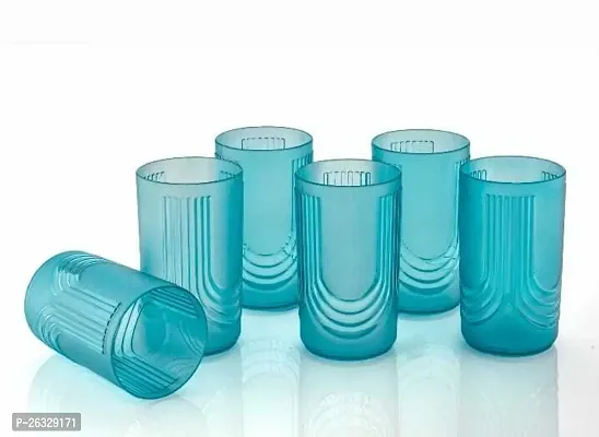 Classic Plastic Water Juice Glass Set , Pack Of 6