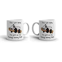 Lazy Panda Energy Saving Mode, White, Coffee Mug-thumb1