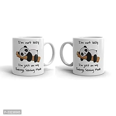 Lazy Panda Energy Saving Mode, White, Coffee Mug-thumb2