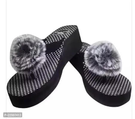 Elegant Synthetic Leather Flip Flops For Women