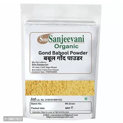 Som Sanjeevani Organic Babul Gond Gum Powder 250Gram Pack 1 |Kikar Gond- Babool Gond