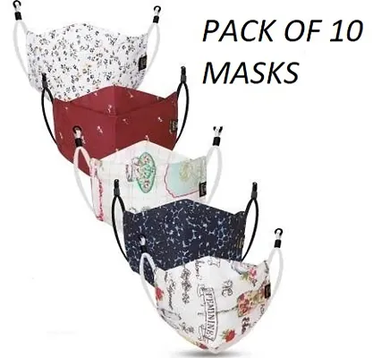 Pure Cotton 3D Mask (Pack of 10)
