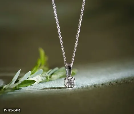 SILVER PLATED AD STONE NECKLACE FOR WOMEN AND GIRL