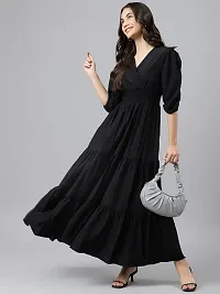 Vastani Enterprise Women's Regular Fit Solid Printed Rayon Full Length Gown (VE-75)-thumb4
