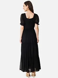 Vastani Enterprise Women's Regular Fit Solid Printed Georgette Full Length Gown (VE-76)-thumb1