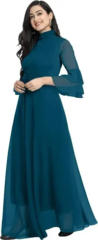 Vastani Enterprise Women's Regular Fit Solid Printed Cotton Full Length Gown (VE-40)-thumb3