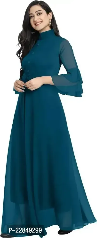 Vastani Enterprise Women's Regular Fit Solid Printed Cotton Full Length Gown (VE-40)-thumb4