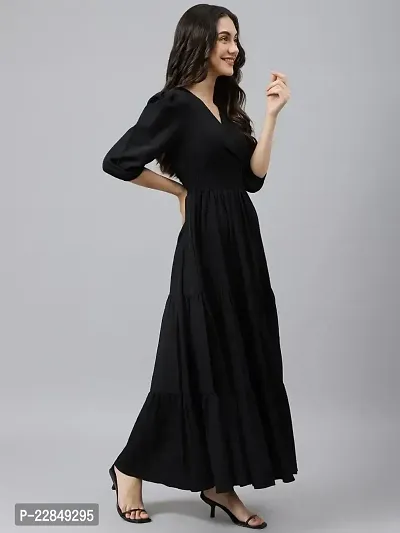 Vastani Enterprise Women's Regular Fit Solid Printed Rayon Full Length Gown (VE-75)-thumb4