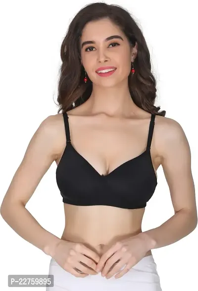 Stylish Fancy Cotton Blend Solid Padded Bras For Women Pack Of 3-thumb5