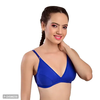 Cotton Blend Bra Non Padded Full Cup Cotton Rich for Women`s and Girls-thumb4