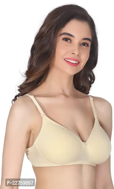 Stylish Fancy Cotton Blend Solid Padded Bras For Women Pack Of 3-thumb3