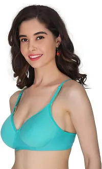 Stylish Fancy Cotton Blend Solid Padded Bras For Women Pack Of 3-thumb3