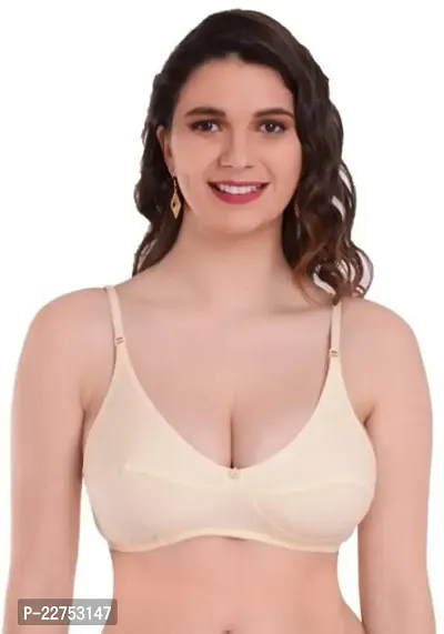 Stylish Multicoloured Cotton Blend Solid Bras For Women