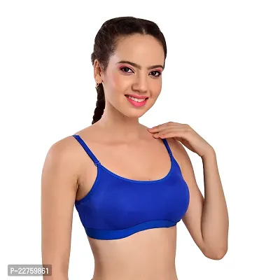 Stylish Fancy Cotton Blend Solid Non Padded Bras For Women Pack Of 3-thumb2