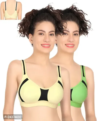 Cotton Blend Bra Non Padded Full Cup Cotton Rich for Women`s and Girls-thumb0