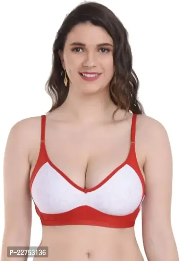 Stylish Multicoloured Cotton Blend Solid Bras For Women