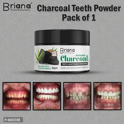 Charcoal Tooth Powder Toothpaste Teeth Whitening 50gm pack of 1-thumb0