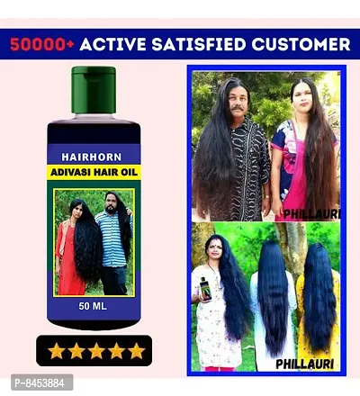 hairhorn Adivasi Herbal Hair Oil For Fast Hair Growth and Dandruff Control Hair Oil 50ml pack of 4-thumb0