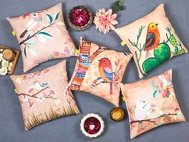 TIKULI Set of 1 pcs Decorative Handloom Viscose Recyle Multi Design Silk Cushion Pillow Covers with Different Themes - Style-4-thumb3