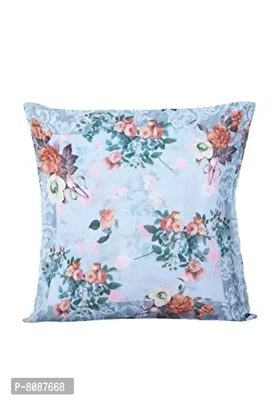 TIKULI Decorative Handmade Velvet Printed Floral Cushion / Pillow Covers 16 inch X 16 inch (Pack of 1)