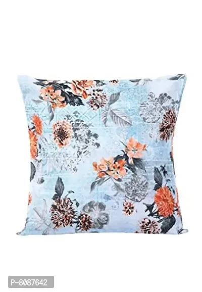 TIKULI Decorative Handmade Velvet Printed Floral Cushion / Pillow Covers 16 inch X 16 inch (Pack of 1)