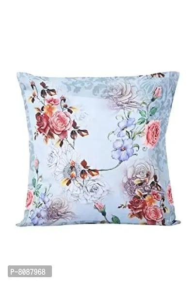 TIKULI Decorative Handmade Velvet Printed Floral Cushion / Pillow Covers 16 inch X 16 inch (Pack of 1)-thumb0