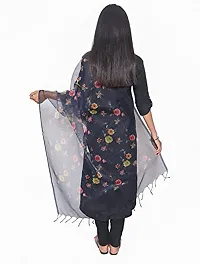 Tikuli Women's Banarasi Organza Floral Digital Printed Dupatta-thumb2