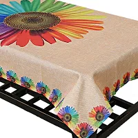 Premium Cotton 4 Seater Sun Flower Designer Center Table Cover (Multicolor)-thumb2