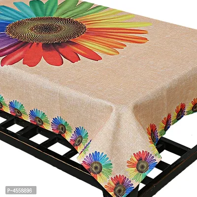 Premium Cotton 4 Seater Sun Flower Designer Center Table Cover (Multicolor)-thumb3
