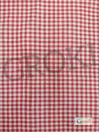 Premium Cotton With PVC Checkered Design Kitchen Apron with Front Pockets (Red)-thumb3