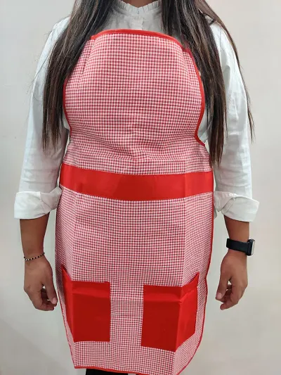 Premium Cotton With PVC Kitchen Apron With Front Pocket