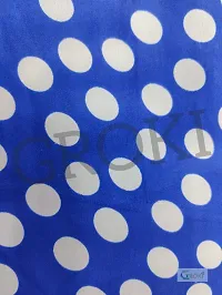 Premium Cotton With PVC Polka Dot Kitchen Apron with Front Pocket (Blue)-thumb3