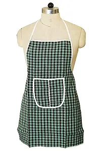 Premium Cotton With PVC Checkered Design Kitchen Apron with Front Pockets (Multicolor, Pack of 1)-thumb2