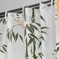 Premium Bamboo Design PVC Shower Curtain with 8 Hooks 7ft  (54in x 84in, Green)-thumb2