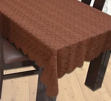 Premium Cotton Dining Table Cover (Brown)-thumb2