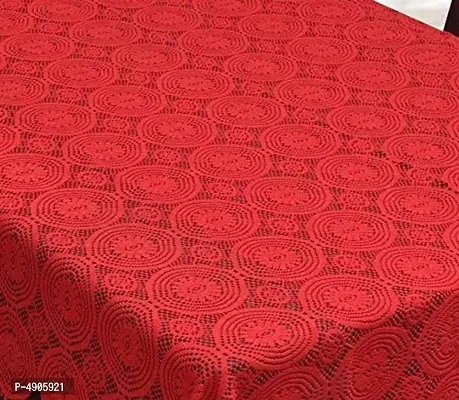 Premium Cotton Dining Table Cover (Red)-thumb3