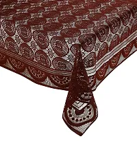 Premium Cotton Dining Table Cover (Brown)-thumb3