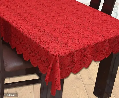 Premium Cotton Dining Table Cover (Red)-thumb2