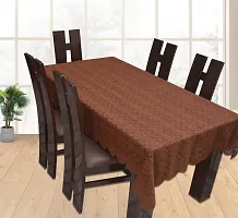 Premium Cotton Dining Table Cover (Brown)-thumb1