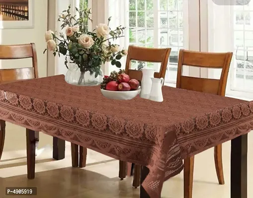 Premium Cotton Dining Table Cover (Brown)