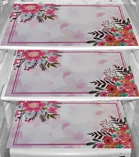 Premium PVC Combo Fridge Top Cover and 2 Handle Cover with 3 Fridge Mats (Red, 6 Piece set)-thumb2