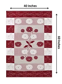 Premium Cotton Net 4 Seater Center Table Cover (Maroon)-thumb2