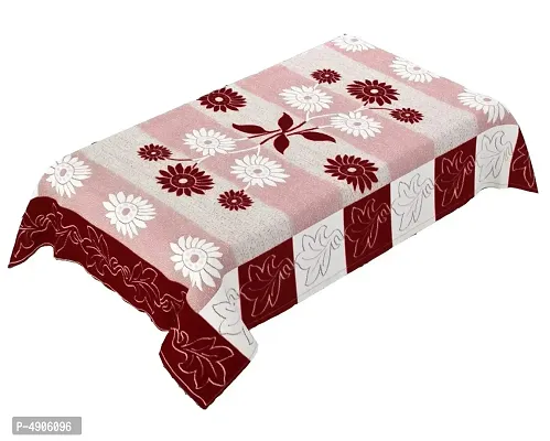 Premium Cotton Net 4 Seater Center Table Cover (Maroon)-thumb2