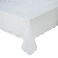 Premium Cotton Net 4 Seater Center Table Cover (White)-thumb4