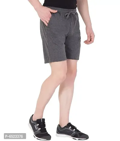 American-Elm Mens Casual Shorts Comfortable Cotton Shorts Elastic Waist Running Shorts with Two Pockets.-thumb2