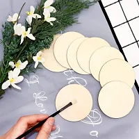 American Elm 80pcs Unfinished Wood Circle 3 Inch Wooden Circles for Crafts-thumb1