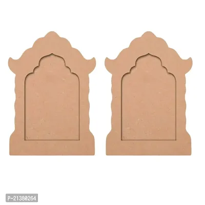 American Elm 2 Pcs Wooden MDF Jharokha, 21x30 CM Blank Jharokha Wall Decor