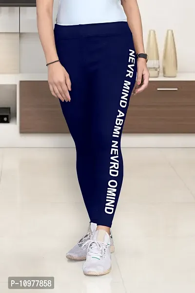 Fashionable Cotton Blend Printed Jeggings For Women